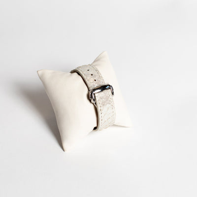 Silver Metallic Python Apple Watch Band