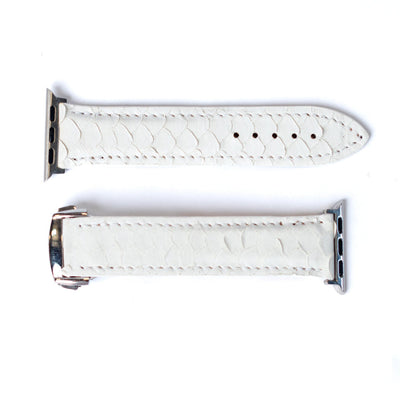Premium White Python Apple Watch Band