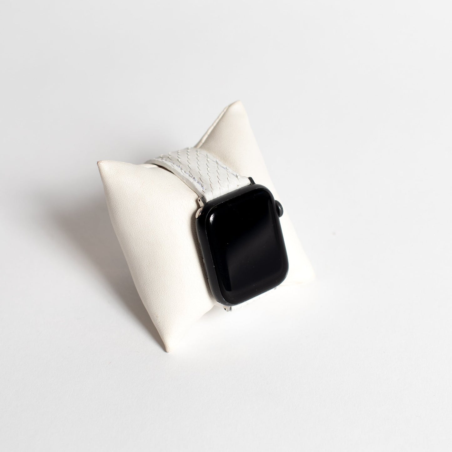 Banda de Apple Watch de Piel de Pitón Blanca Premium