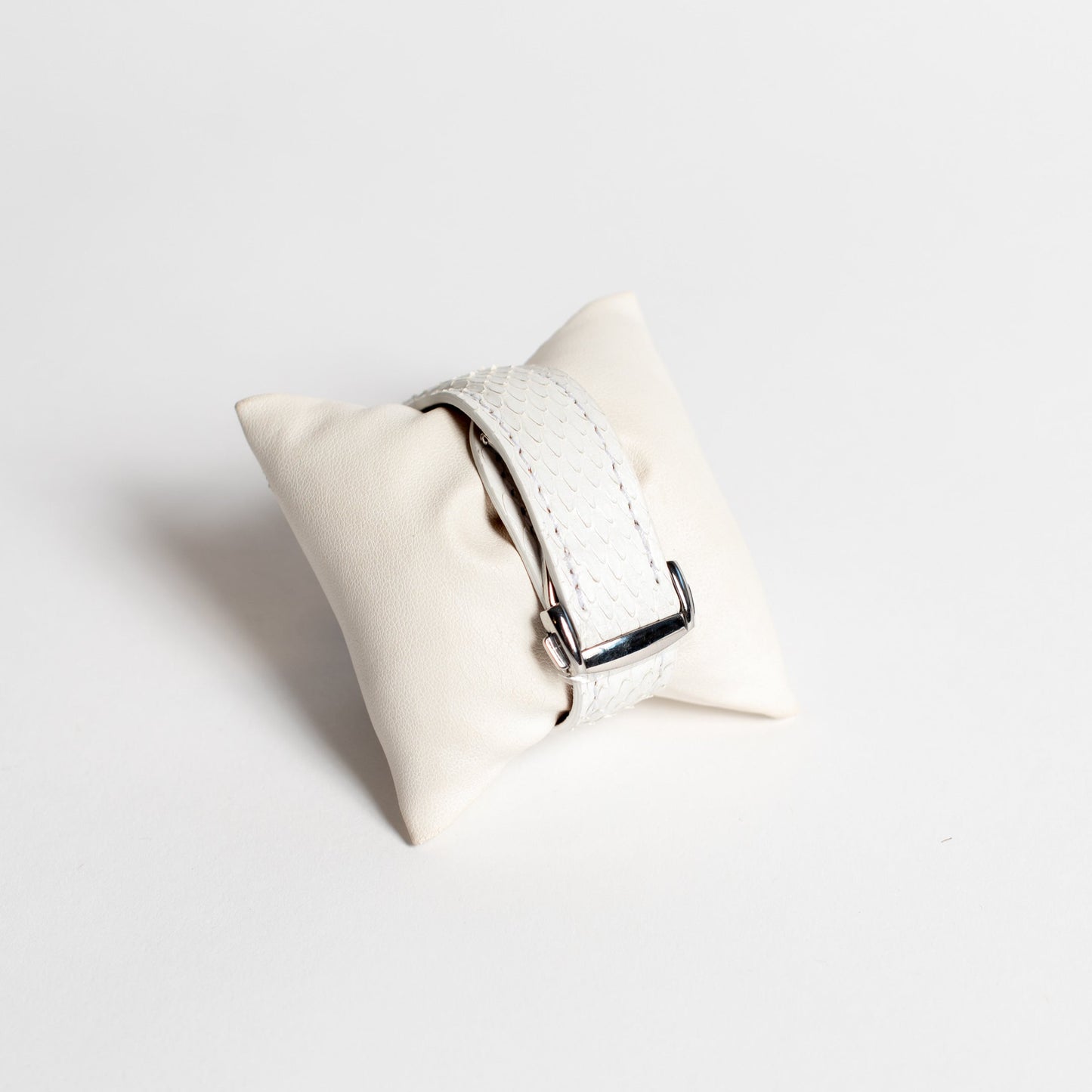 Banda de Apple Watch de Piel de Pitón Blanca Premium