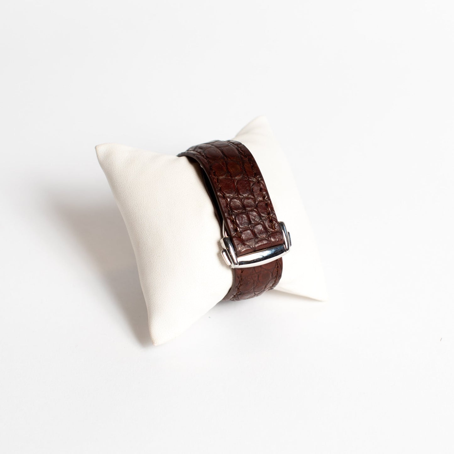 Bracelet Apple Watch en alligator mat marron moyen
