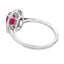 Genuine 1.29ct Ruby Diamond Ring in 10KT White Gold