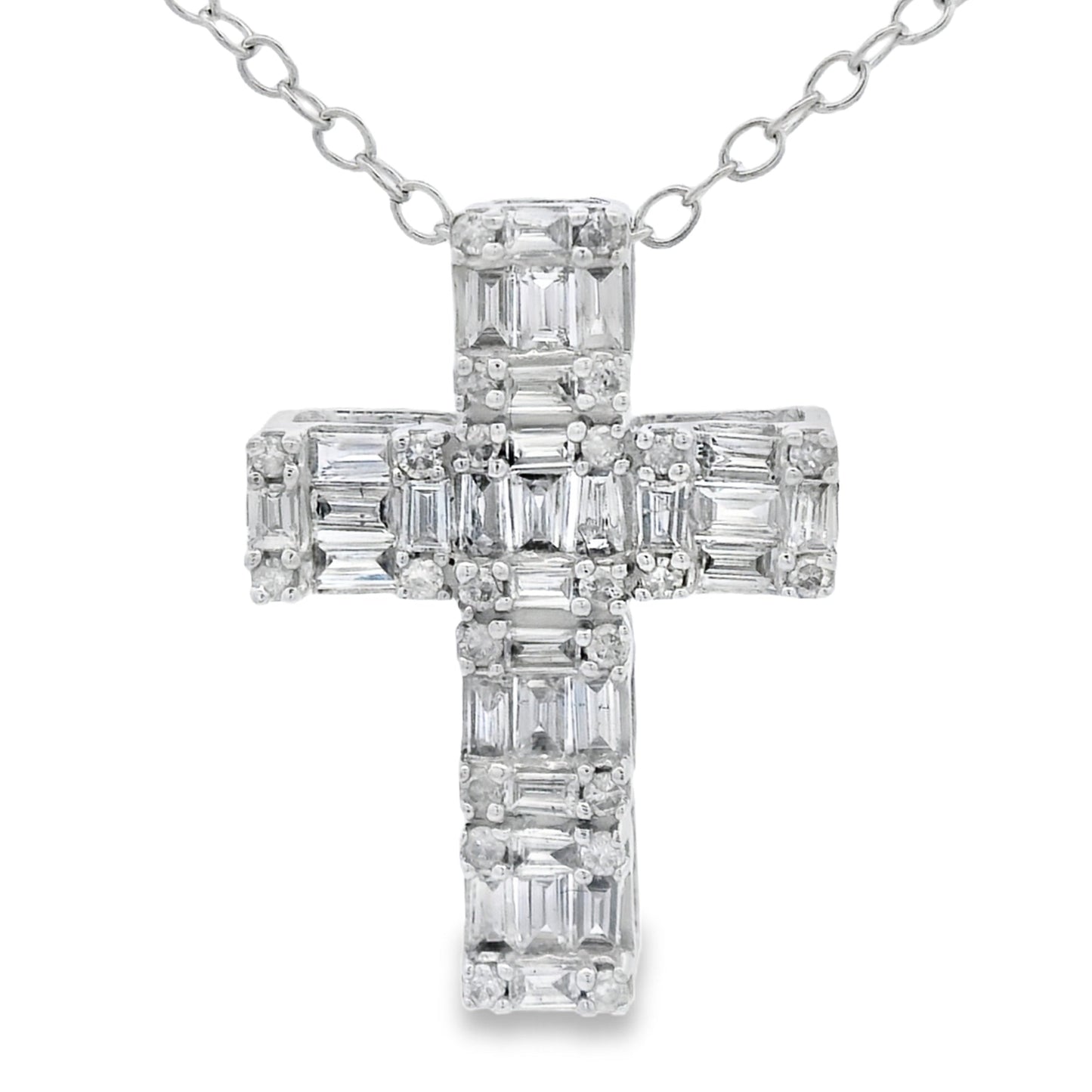 .50ct Diamond Cross Pendant in 10KT White Gold