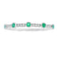 Emerald Diamond Stackable Band Set in 14KT White Gold