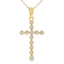 Pendentif Croix en Diamant de 0,12 ct en Or Jaune 14KT