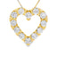 Lab Grown Diamond Heart Pendant in 10KT Yellow Gold