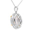 2.39ct Opal and Diamond Pendant in 10KT White Gold