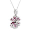 Rhodolite Garnet Pendant in 14KT White Gold