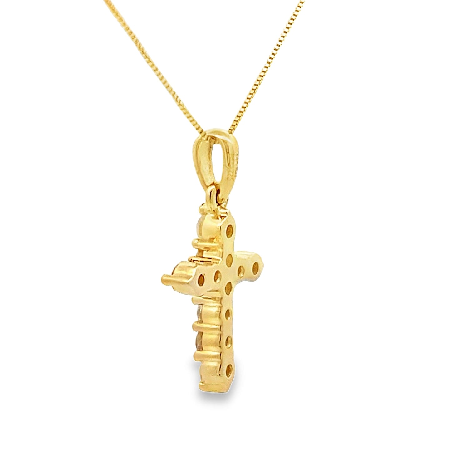 .23ct Diamond Cross Pendant in 14KT Yellow Gold