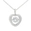 Colgante de Corazón de Moissanita de 1.00ct en Plata Esterlina
