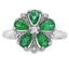 Anillo de Zirconia Esmeralda de 1.03ct en Plata Esterlina
