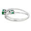 Genuine .57ct Emerald and Diamond Ring in 14KT White Gold