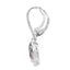 Boucles d'oreilles pendantes en diamant de quartz de 0,87 ct en or blanc 10KT