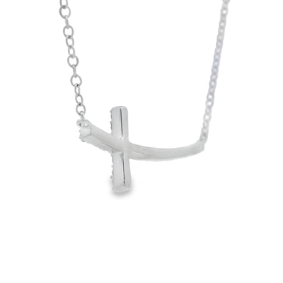 .26ct Diamond Cross Pendant in Sterling Silver