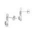 .47ct Boucles d'oreilles pendantes en diamant quartz en or blanc 10KT