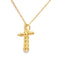 Colgante de Cruz de Diamante de 0.11ct en Oro Amarillo de 14KT