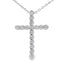 Genuine .50ct Cross Religious Pendant in Sterling Silver