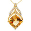 Citrine Diamond Fashion Pendant in 10KT Yellow Gold