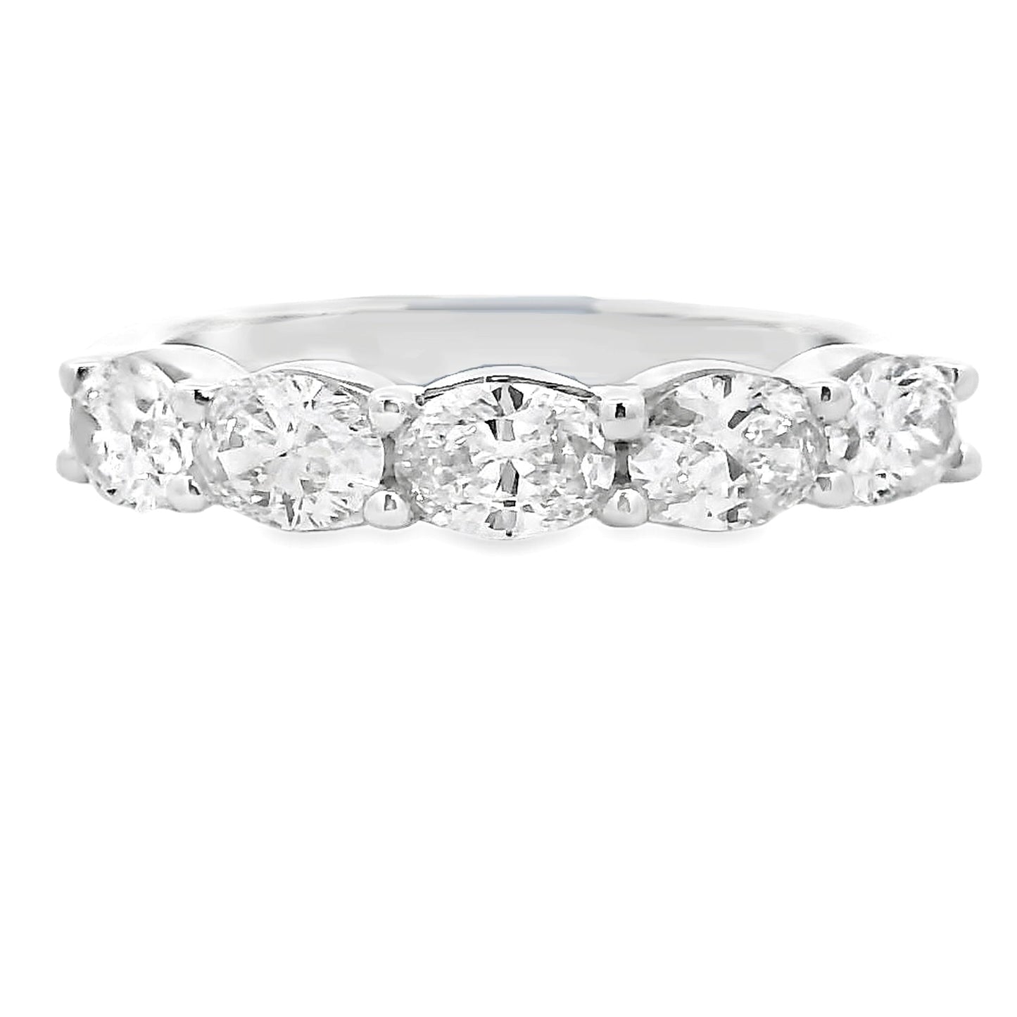 Lab Grown Diamond Wedding Band Ring in 14KT White Gold