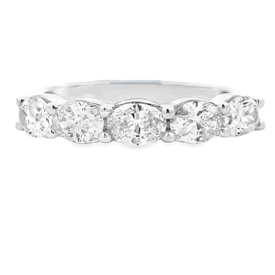 Lab Grown Diamond Wedding Band Ring in 14KT White Gold