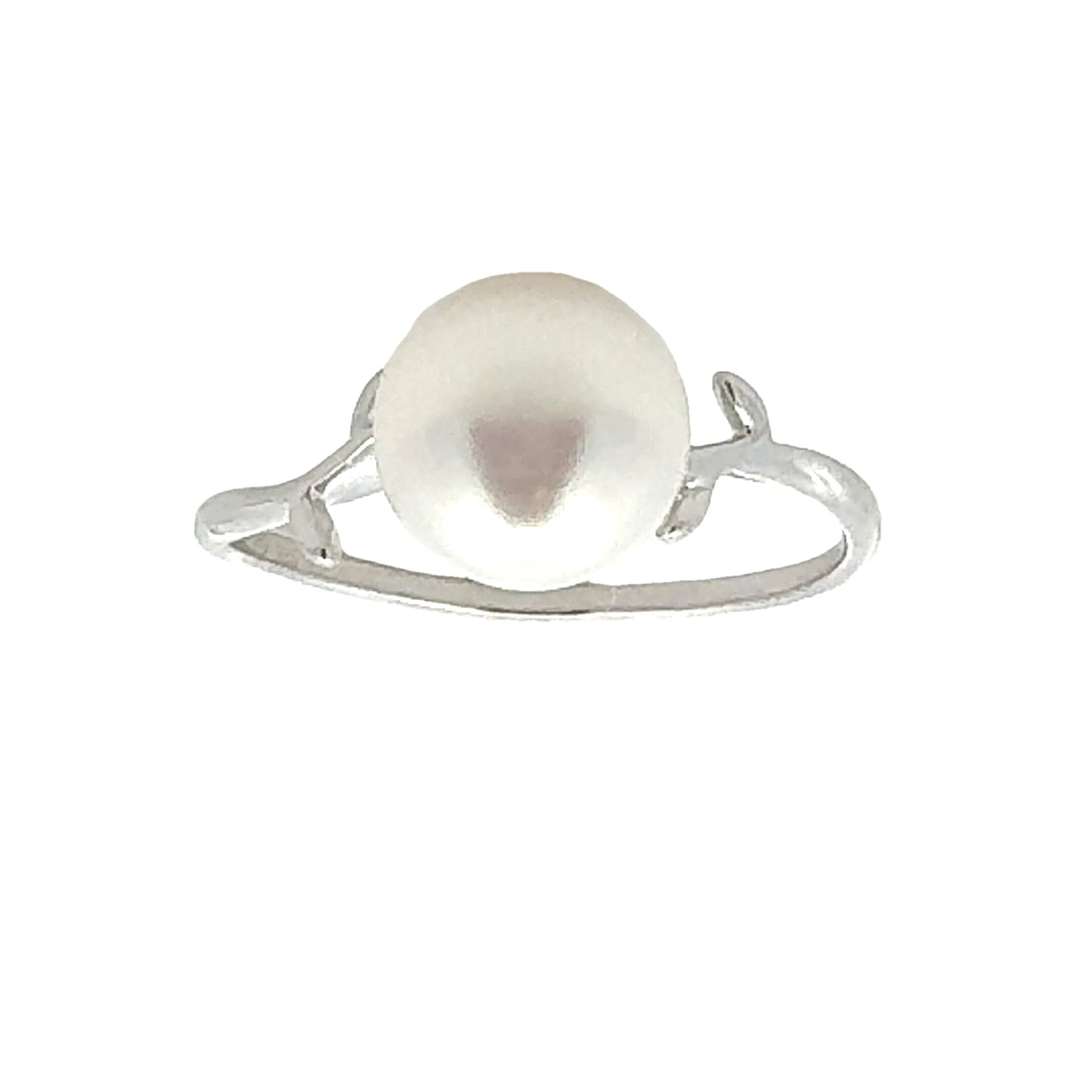 Bague en perle FW véritable en argent sterling
