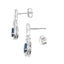 1.40ct Sapphire and Diamond Dangle Earrings in 10KT White Gold