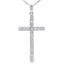 Colgante de Cruz de Diamante de 0.25ct en Oro Blanco de 14KT