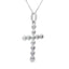 .12ct Diamond Cross Pendant in 14KT White Gold