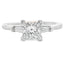 Diamant de laboratoire véritable de 1,12 ct en or blanc 10KT