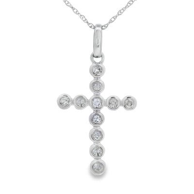 .20ct Diamond Cross Pendant in 14KT White Gold