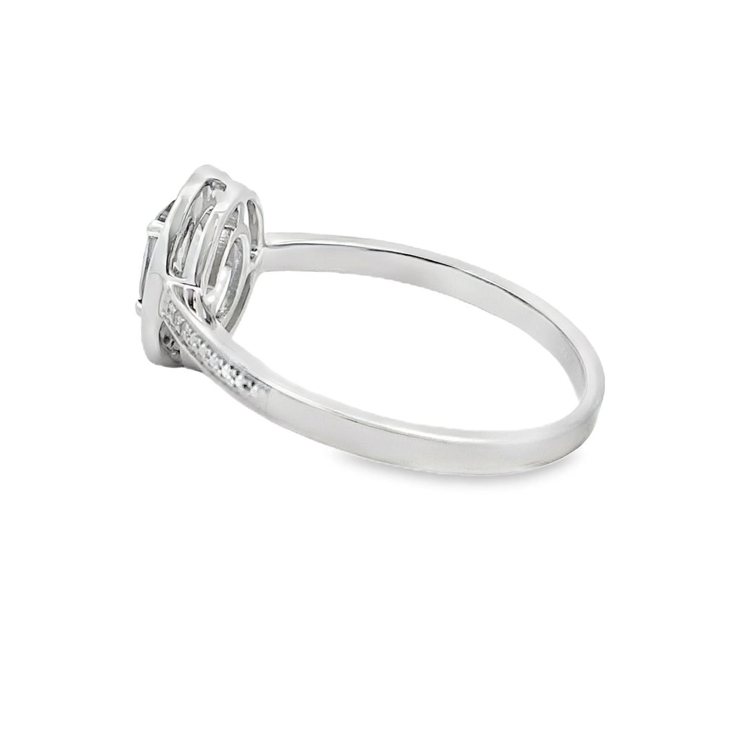 .61ct Mystic Fire Topaz & Diamond Ring in 10KT White Gold