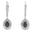 Boucles d'oreilles pendantes en diamant de quartz de 0,87 ct en or blanc 10KT