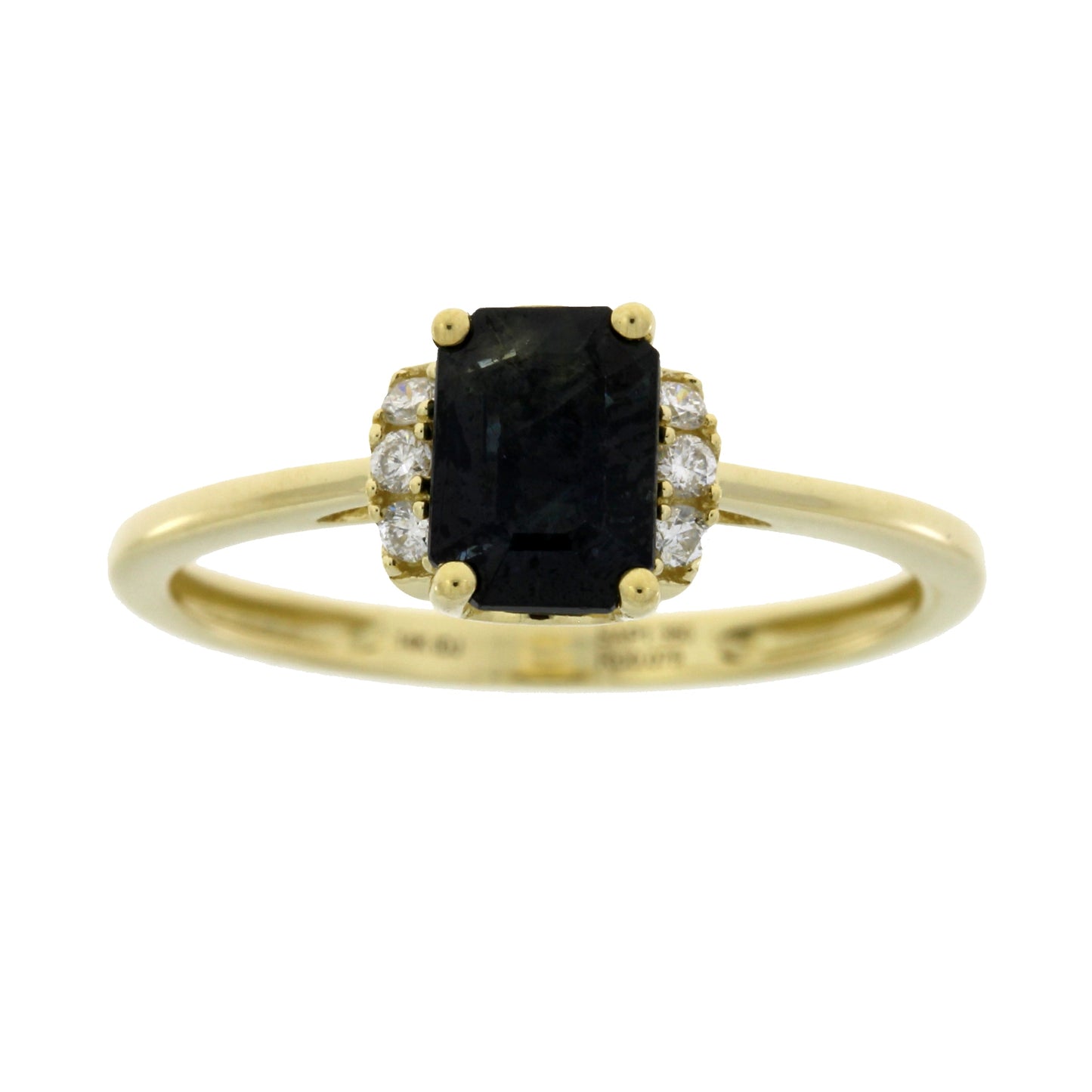 Genuine 1.38ct Sapphire and Diamond Ring in 14KT Yellow Gold