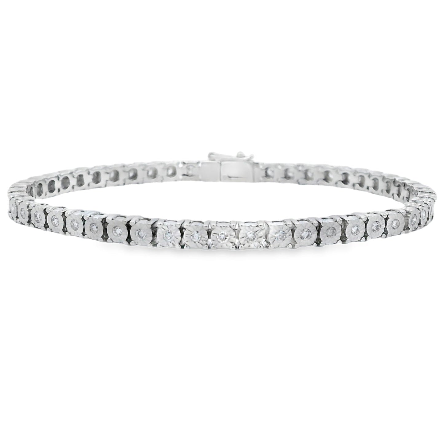 Lab Grown Diamond Tennis Bracelet in Sterling Silver
