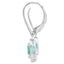 .90ct Emerald Diamond Dangle Earrings in 10KT White Gold