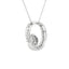Pendentif Cercle d'Amour en Diamant de 0,50 ct en Or Blanc 14KT