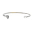 Bracelet jonc élégant en argent sterling avec or 18KT