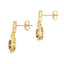 .88ct Quartz Diamond Dangle Earrings in 10KT Yellow Gold