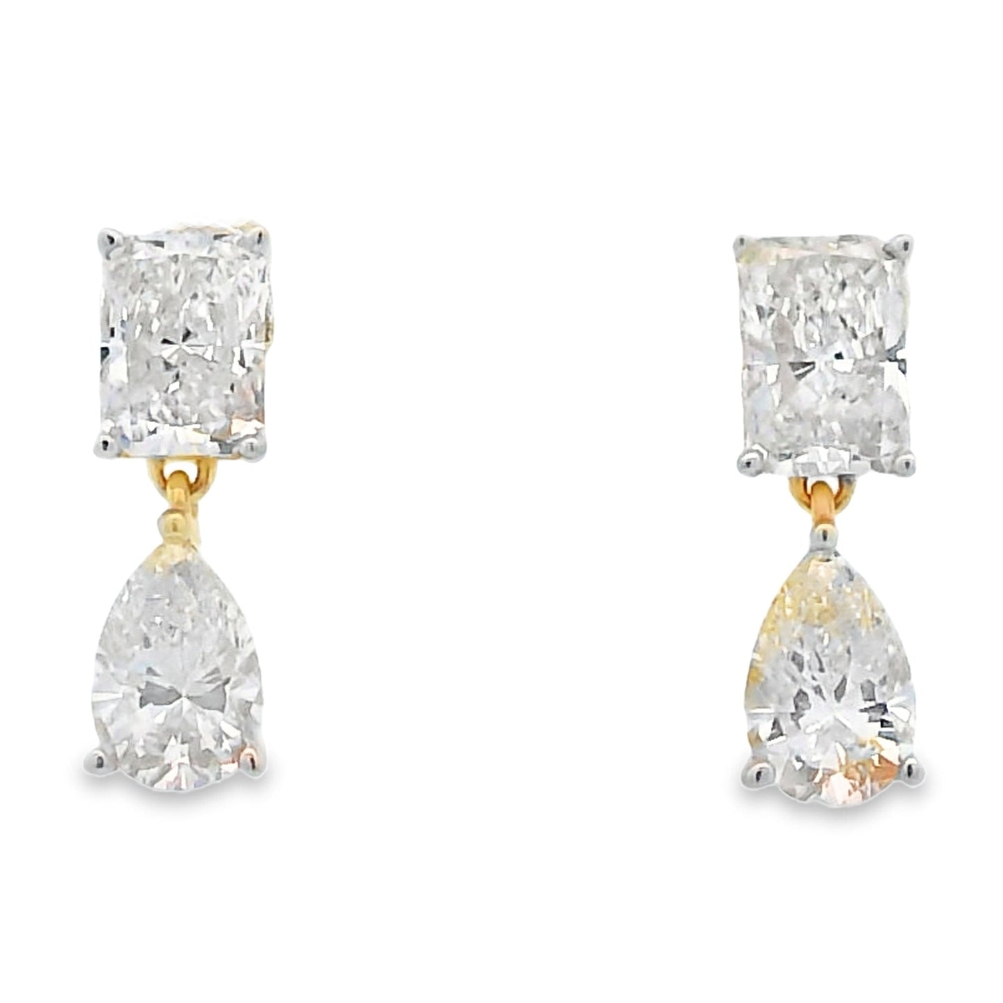 2.50ct Lab Grown Diamond Earrings in 14KT Yellow Gold