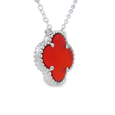 Natural Carnelian Fashion Pendant in Sterling Silver