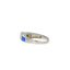 Cubic Zirconia & Created Opal Sterling Silver Engagement Ring