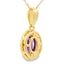Pendentif en Améthyste et Diamant en Or Jaune 10KT