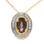 .39ct Colgante de Moda de Cuarzo y Diamante en Oro Amarillo de 10KT