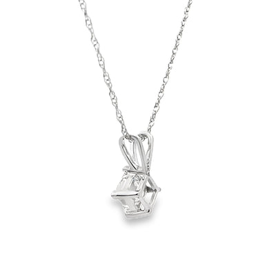 Natural .40ct Lab Grown Diamond Pendant in 14KT White Gold