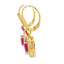 Boucles d'oreilles pendantes en rubis et diamants de 3,50 ct en or jaune 10KT
