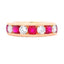 2.50ct Ruby and Diamond Wedding Band in 14KT Yellow Gold