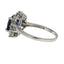 Anillo de Moissanita de Zafiro Creado en Plata Esterlina
