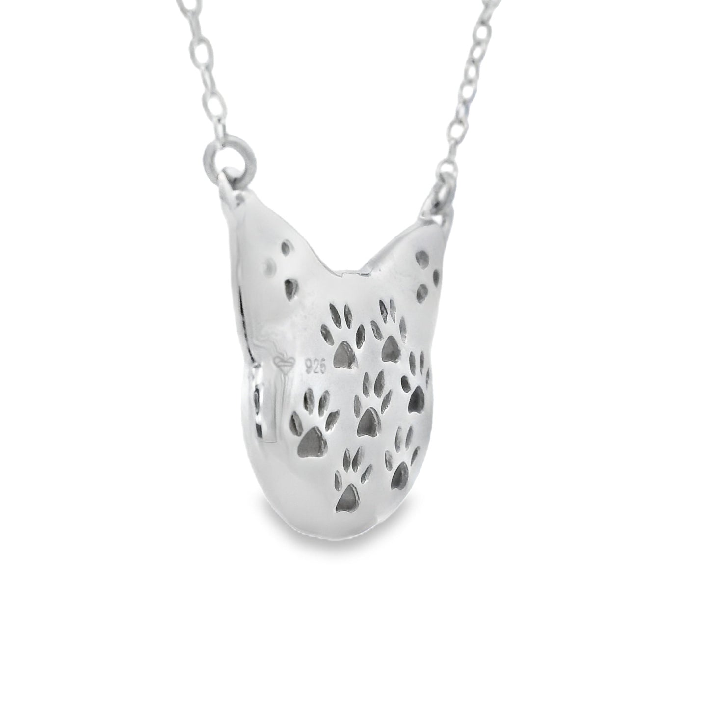 Natural Diamond Animal Pendant in Sterling Silver