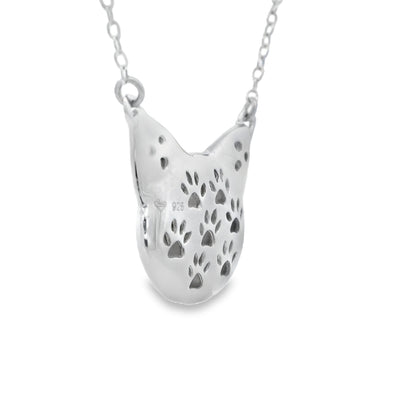 Natural Diamond Animal Pendant in Sterling Silver