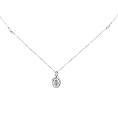Elegant .35ct Diamond Pendant in 14KT White Gold